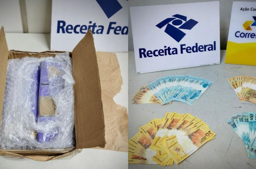 Receita Federal descobre, em encomendas nos Correios Recife, notas falsas e 3,2 kg de skunk.